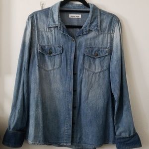 Long Sleeve Chambray Top| Sz L